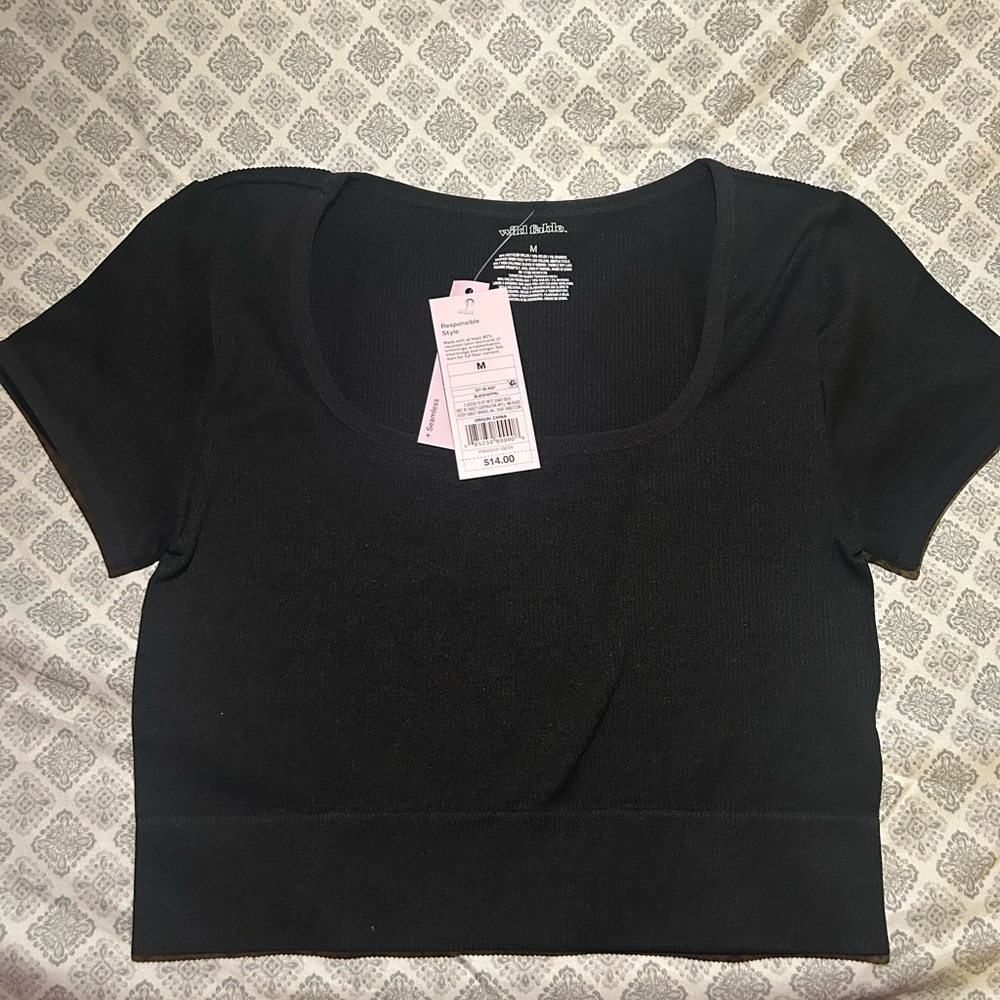 Wild Fable Black Crop Top